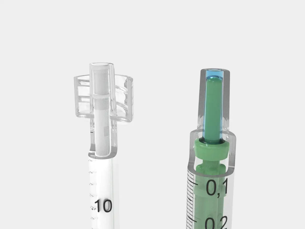 Luer lock syringes - Silicone free